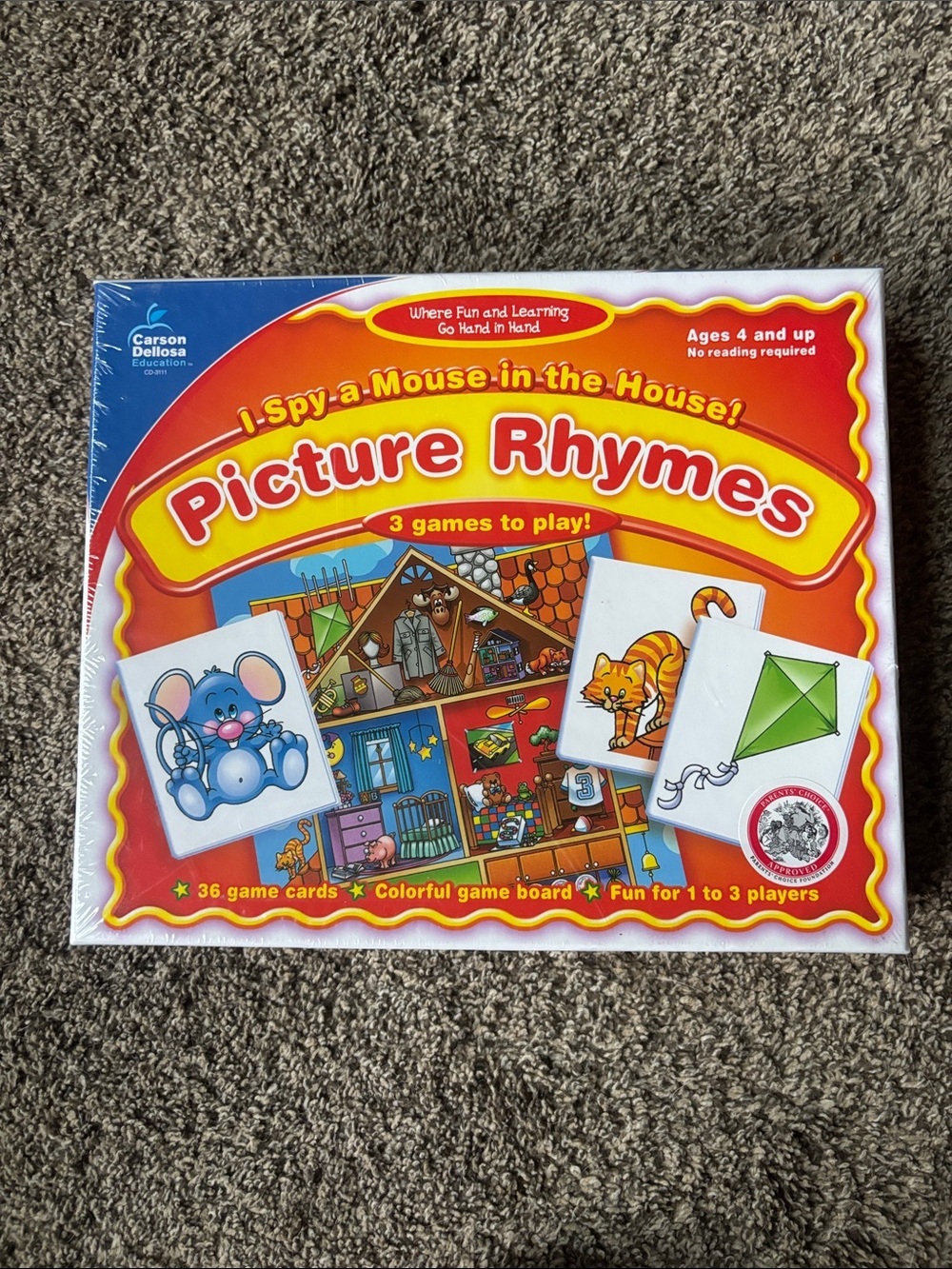 Picture Rhymes Kids Game – Red/Yellow